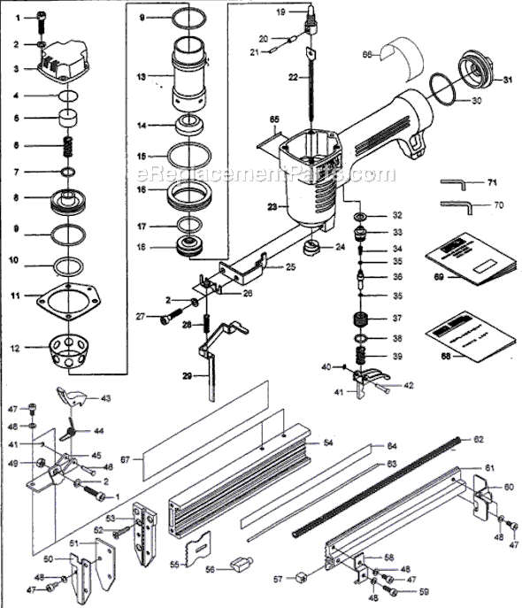Page A Diagram and Parts List for 1996.11 Campbell Hausfeld Nailer